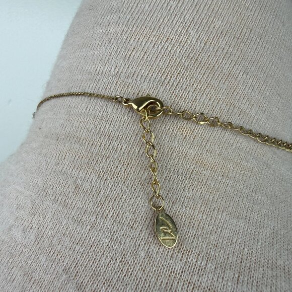 LC silver Tone & Gold Tone Station Chain Necklace 18.5" - Picture 7 of 7